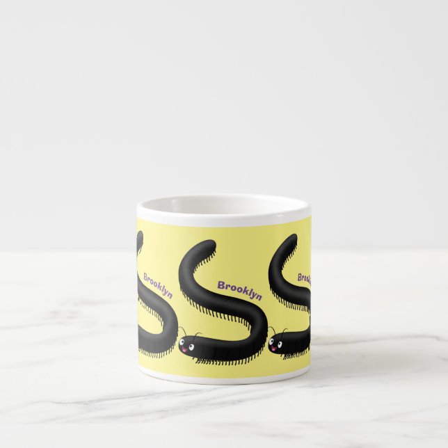 Xícara De Espresso Imagem de desenho em forma de milipede (Frente)