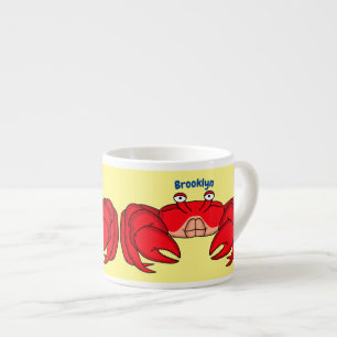 Xícara De Espresso Imagem do desenho animado de caranguejo vermelho-b