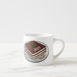 Xícara De Espresso Imagem do desenho do bolo Tiramisu