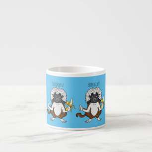 Xícara De Espresso Imagem do desenho do macaco Cotton Top Tamarin