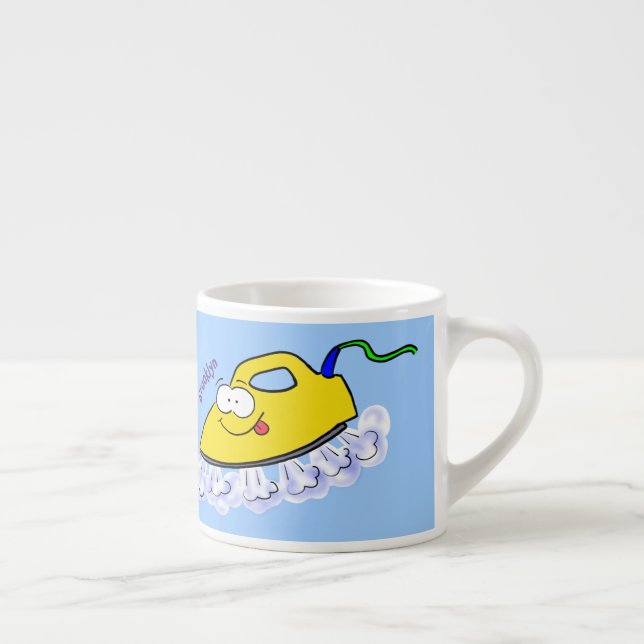 Xícara De Espresso Imagem engraçada da lavanderia de ferro (Direita)