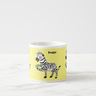 Xícara De Espresso Imagem engraçada de desenho animado zebra