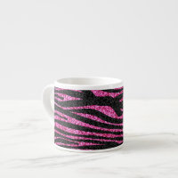 Impressão cor-de-rosa e preto da zebra que bling
