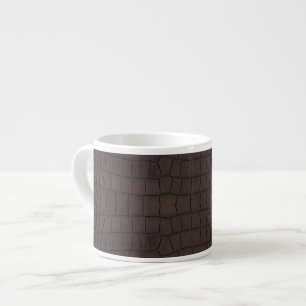 Xícara De Espresso Impressão de Textura de Alligador Marrom