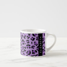 Xícara De Espresso Impressão Leopardo, Manchas, Leopardo Roxo, Seu No
