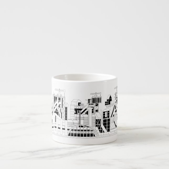 Xícara De Espresso Industrial Metallurgical Combine Silhouette  (Frente)