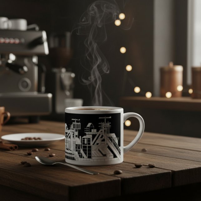 Xícara De Espresso Industrial Metallurgical Combine Silhouette  (Criador carregado)