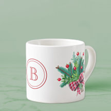 Inicial, Aquarela Buquê de Frutas e Folhagens 6oz