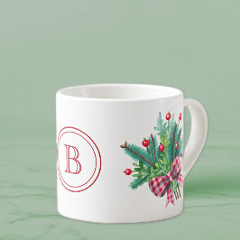 Xícara De Espresso Inicial, Aquarela Buquê de Frutas e Folhagens 6oz