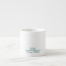 Xícara De Espresso Inicial Personalizada & Nome Espresso Mug