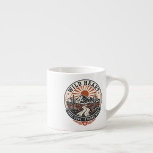 Xícara De Espresso Insígnia de Aventura no Deserto Vintage