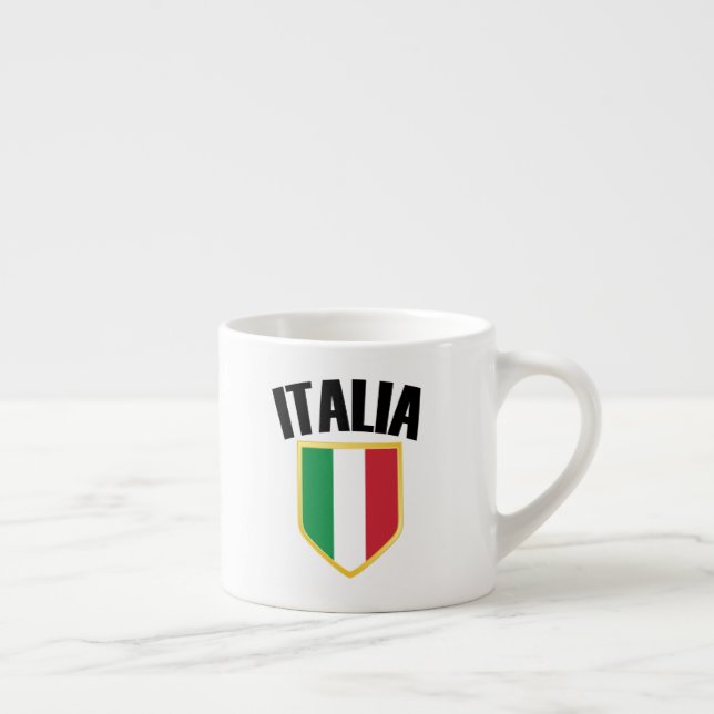 Xícara De Espresso Italia Crest Itália Flag (Direita)