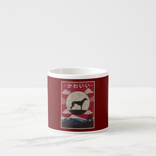 Xícara De Espresso Italian Greyhound Japanese Design Kawaii Dog Mom (Frente)