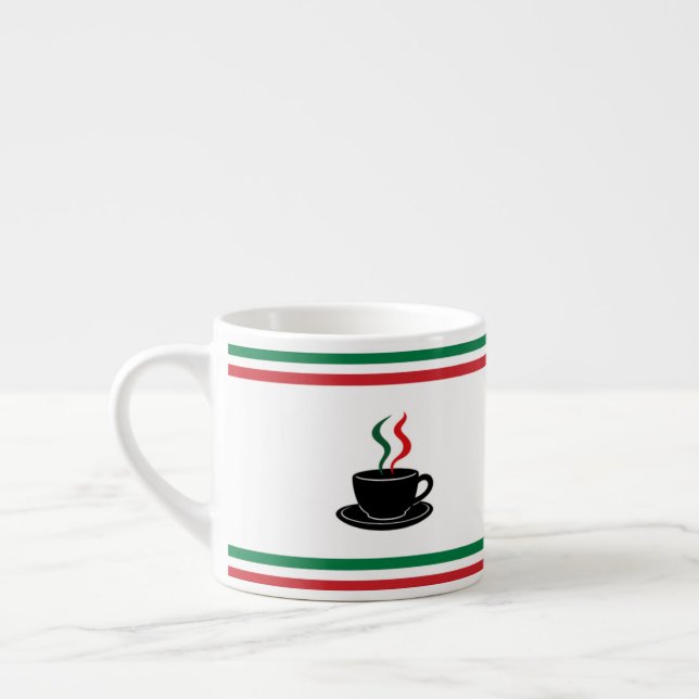 Xícara De Espresso Italian stripes espresso  (Esquerda)