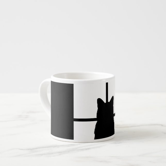 Xícara De Espresso Janela Cat Clique para Personalizar Decor de Cores (Frente Esquerda)