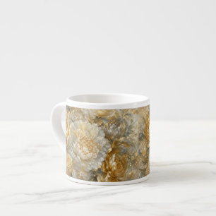 Xícara De Espresso Jardim de Marfim Dourado
