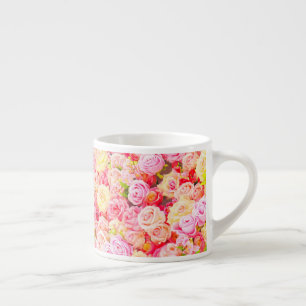 Xícara De Espresso Jardim de rosas