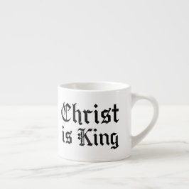 Xícara De Espresso Jesus Cristo é Rei Arte Grunge Gothic Blackletter
