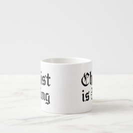 Xícara De Espresso Jesus Cristo é Rei - estilo gótico grunge erosiona