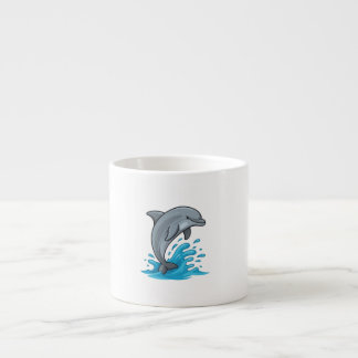 Xícara De Espresso Joyful Dolphin Splash - Specialty Mug