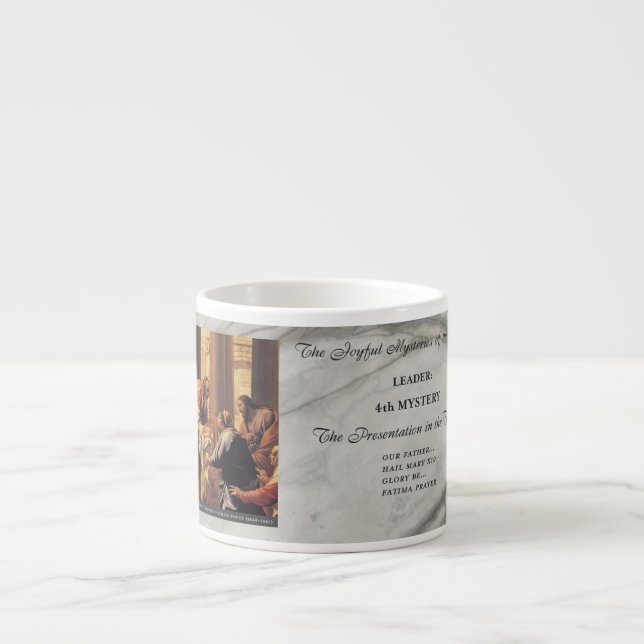 Xícara De Espresso Joyful Mysteries of the Rosary #4: Presentation (Frente)