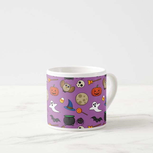 Xícara De Espresso Kawaii Halloween Pack (Frente Esquerda)