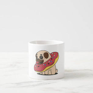 Xícara De Espresso Kawaii Rosquinha Pug Dog Mug Gift Presente Para