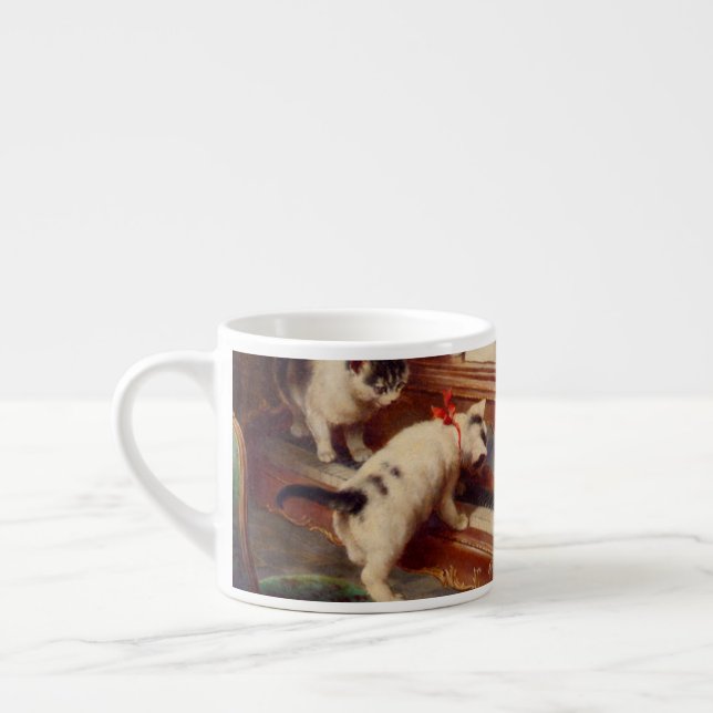 Xícara De Espresso Kittens e Piano (Esquerda)