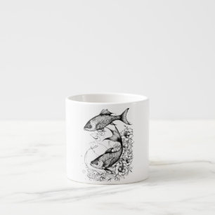 Xícara De Espresso Koi Pond Serenity Espresso Mug Specialty Mug