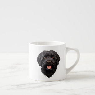 Xícara De Espresso Labradoodle Black Dog
