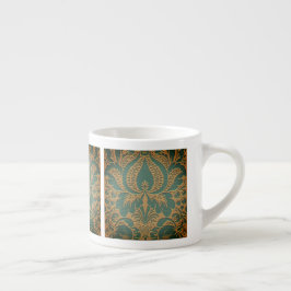Xícara De Espresso Lâmina Latte Dia de as mães do Damask Elegante