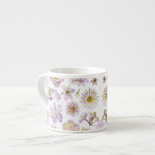 Xícara De Espresso Lavanda Floral Deco Espresso Mug