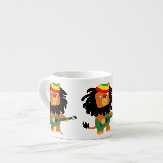 Xícara De Espresso Leão de animação bonito de Zion Espresso Mug (Frente Esquerda)
