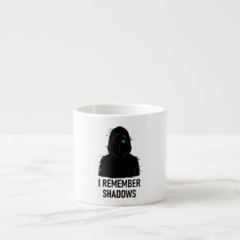 Xícara De Espresso Lembro-me de Sombras - Design de Figura Hooded com
