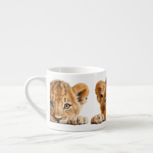 Xícara De Espresso Leopardo Espiando