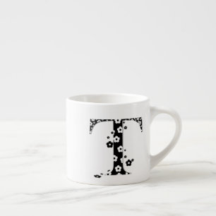 Xícara De Espresso Letra padrão da ventoinha T