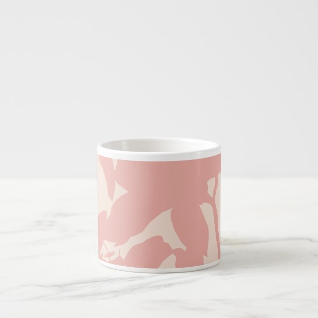 Xícara De Espresso Lily Silhouette Rosa (Frente)