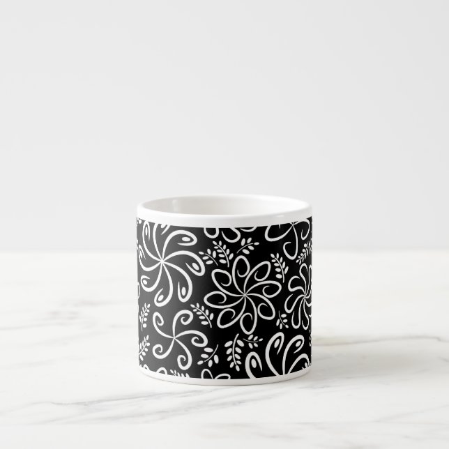 Xícara De Espresso Linda Espresso Mug, preto e branco (Frente)