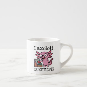 Xícara De Espresso Lindo Eu Perguntas Axolote asteca Oh Não botão ver