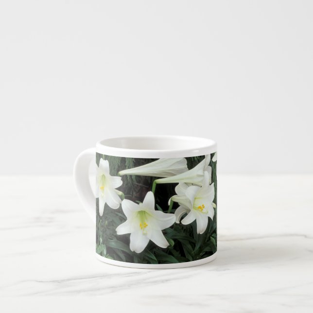Xícara De Espresso Lírio-de-páscoa (Lilium regale) (Frente Esquerda)