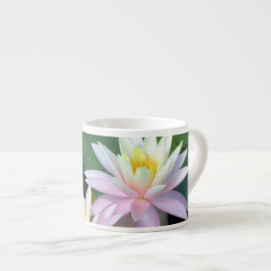 Xícara De Espresso Lírios de água cor-de-rosa