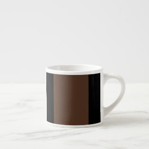 Xícara De Espresso Listras castanhas, pretas e brancas