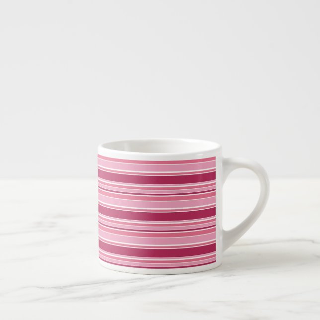 Xícara De Espresso Listras cor-de-rosa (Direita)