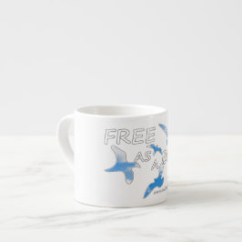 Xícara De Espresso Livre como um Pássaro
