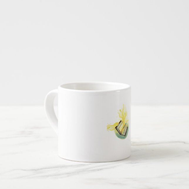 Xícara De Espresso Livro mágico (Frente Esquerda)