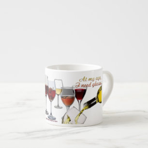 Xícara De Espresso Louça para vinho da SlipperyJoe com trocadilho atr