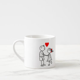 Xícara De Espresso Love Couple Espresso Cup
