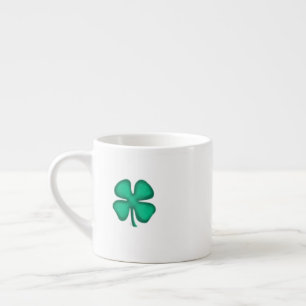 Xícara De Espresso Lucky 4 Leaf Irish Clover espresso mug
