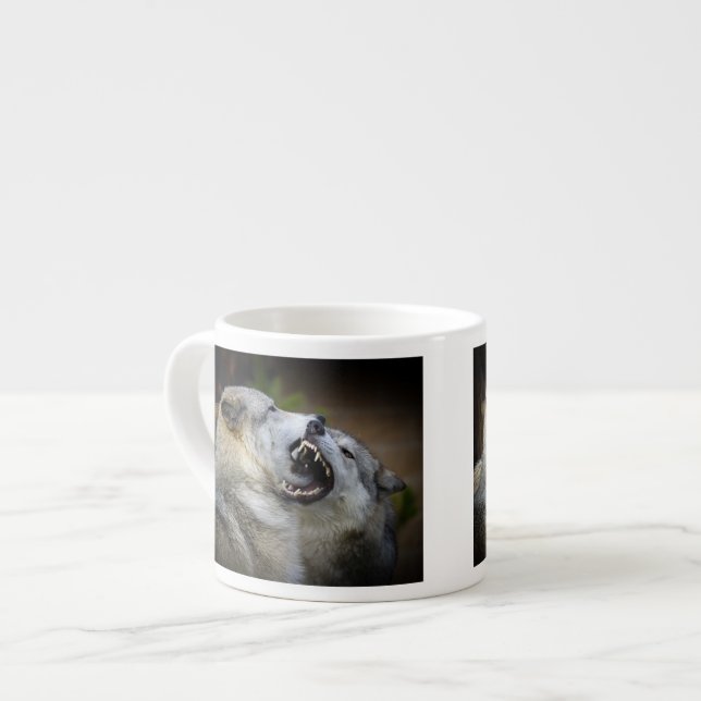 Xícara De Espresso Luta do lobo (Frente Esquerda)