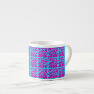 Xícara De Espresso Macaco-Macaco Magenta-Teal-Animal-Padrão